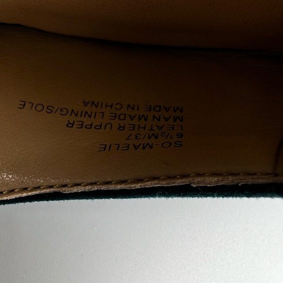 Sole Society Women’s Suede Blue Pointed Toe Sling Back Low Block Heel Shoes 6.5M - Picture 9 of 9